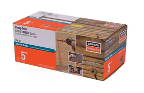 Simpson Strong-Tie Strong-Drive SDWS SDWS22500DB-R50 Timber Screw, 5 in L, Serrated Thread, Washer Head, Steel, Tan
