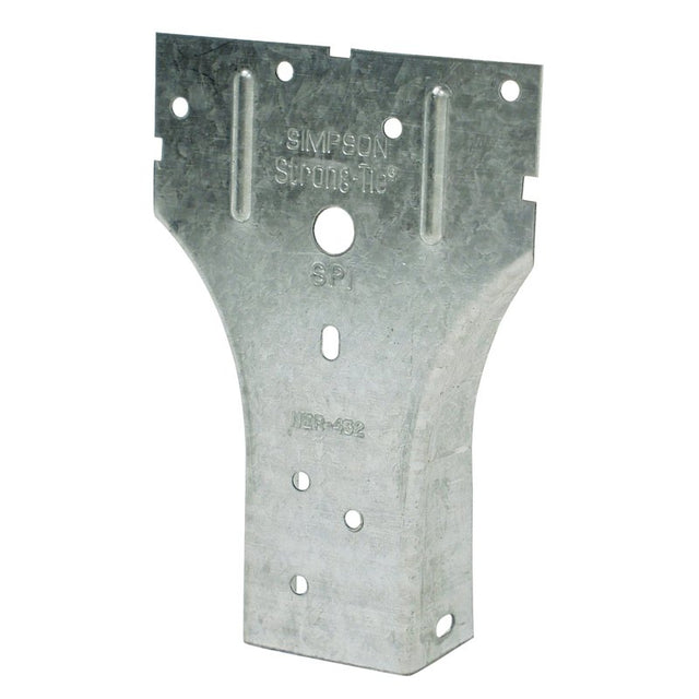 Simpson Strong-Tie SP1 Stud Plate Tie, 5-1/16 in L x 3-1/2 in W Dimensions, 20 ga, Steel, Galvanized/Zinc, 1/PK, Pack of 100