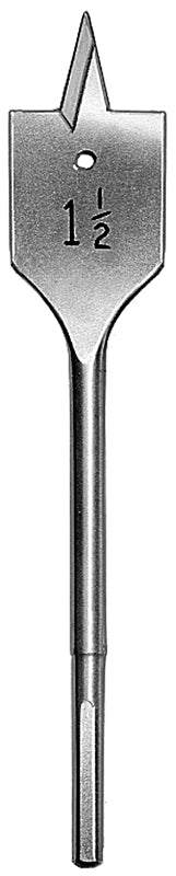 Milwaukee 48-27-1501 Boring Bit, 1-1/2 in Dia, 6 in OAL, Flat Flute, 1/4 in Dia Shank, Hex Shank