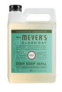 Mrs. Meyer's Clean Day 11182 Dish Soap Refill, 48 fl-oz Bottle, Liquid, Basil, Colorless