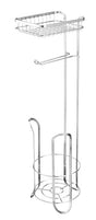 iDESIGN 79260 Toilet Paper Holder with Shelf, Chrome, Pack of 4