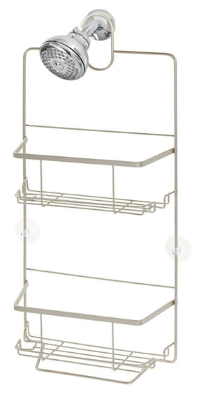 iDESIGN Everett 23855 Shower Caddy, 10.1 in OAL, 3.88 in OAW, Metal, Satin, Pack of 4