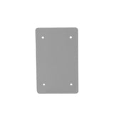 Hubbell PBC100GY Blank Receptacle Cover, 0.38 in L, 4.88 in W, Polycarbonate, Gray