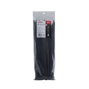 ProSource CT0916 Cable Tie, 15 inches, 120lb Tensile Strength, Self-Locking Locking, Nylon, Black