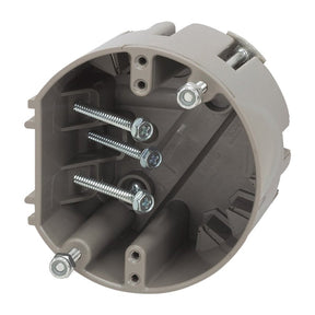 Smart Box MSBFAN Fan and Fixture Support Box, 4 in W, 2-3/4 in D, 3-7/8 in H, 1-Gang, 6-Knockout, Polycarbonate, Gray