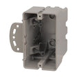 Romex MSBMMT1G Multi-Mount Outlet Box, 1-Gang, 4-Knockout, 1/2 in, Polycarbonate, Gray, Wall