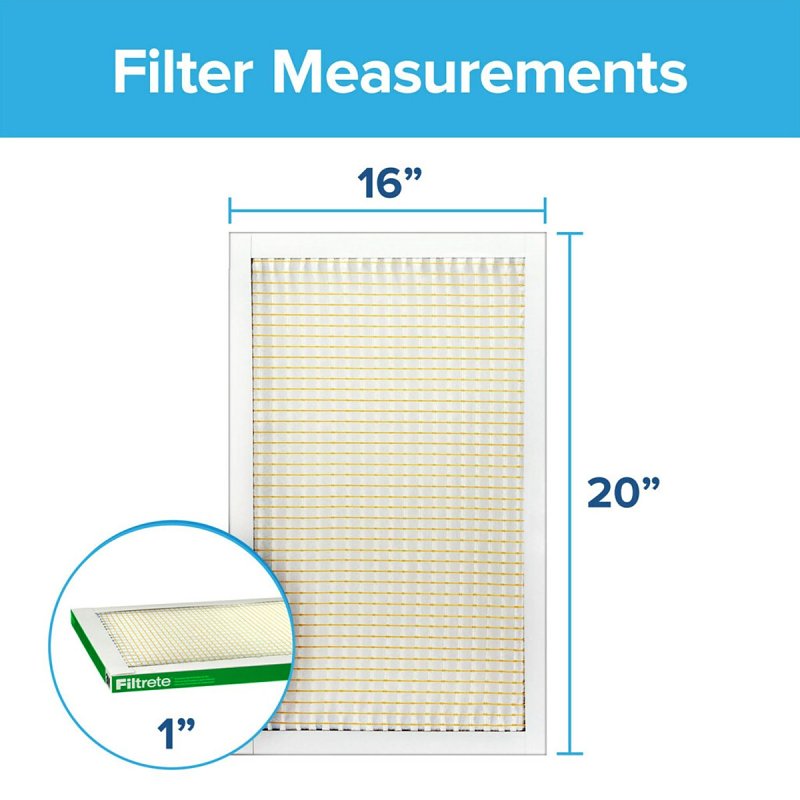 Filtrete 700-4 Air Filter, 20 in L, 16 in W, 8 MERV, 700 MPR, Fiberglass Frame, Pack of 4