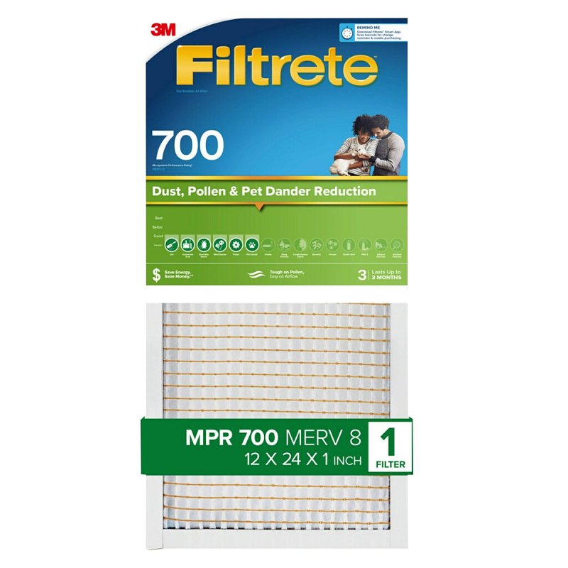 Filtrete 704-4 Air Filter, 14 in L, 25 in W, 12 MERV, 700 MPR, Cardboard Frame, Pack of 4