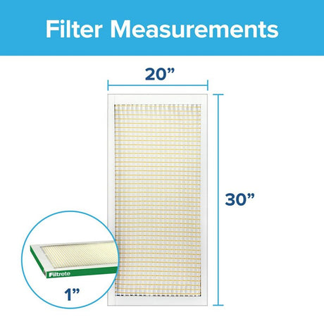 Filtrete 722-4 Air Filter, 30 in L, 20 in W, 8 MERV, 700 MPR, Pack of 4