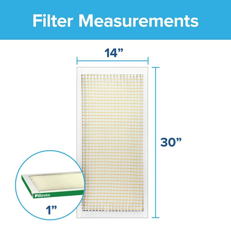 Filtrete 724-4 Air Filter, 30 in L, 14 in W, 8 MERV, 700 MPR, Fiberglass Frame, Pack of 4