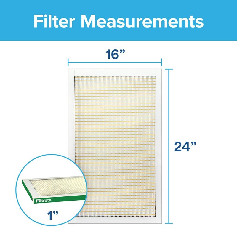 Filtrete 725-4 Air Filter, 24 in L, 16 in W, 8 MERV, 700 MPR, Pack of 4