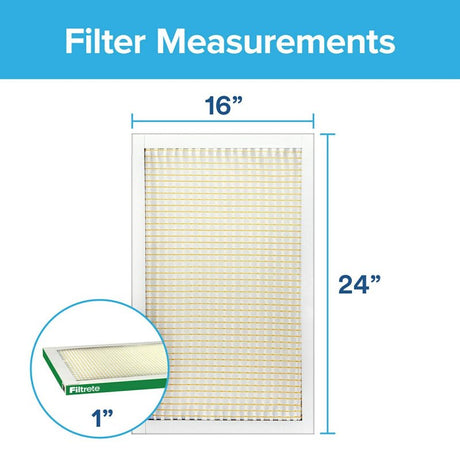 Filtrete 725-4 Air Filter, 24 in L, 16 in W, 8 MERV, 700 MPR, Pack of 4