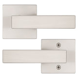Kwikset Signature, Singapore 720SAL SQT 15 Hall/Closet Handle, Lever Handle, Zinc, Satin Nickel, Universal Hand