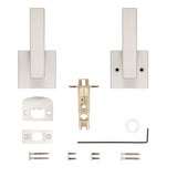 Kwikset Signature, Singapore Series 720SAL SQT 15 Hall/Closet Handle, Lever Handle, Zinc, Satin Nickel, Universal Hand
