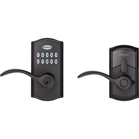 Kwikset Pembroke Series 955PML 514 SmartCode Electronic Lock, Matte Black, Commercial, 2 Grade, Metal, Lever Handle, Yes