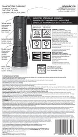 Rayovac ROVMLTV321B Tactical Handheld Flashlight, AAA Battery, Alkaline Battery, 300 Lumens, 180 m Beam Distance