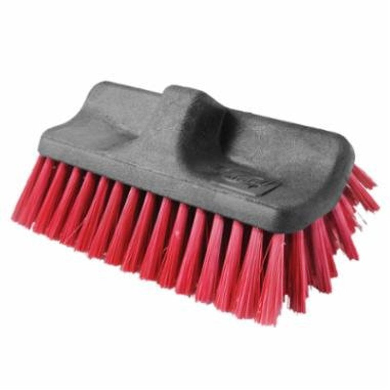 Libman 516 Scrub Brush, 2-1/2 in L Trim, Poly, Red, 6 in W Brush, Pack of 8