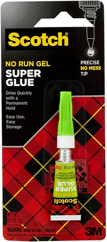 Scotch AD113 Super Glue, Gel, Transparent, 0.07 oz Tube