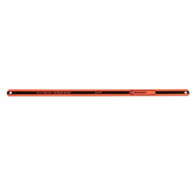 Crescent CRBB1206 Hacksaw Replacement Blade, 12 in L, 24 TPI, Bi-Metal Cutting Edge