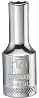 DEWALT DWMT70840OSP Drive Hand Socket, 1/4 in Socket, 3/8 in Drive, 6-Point, Steel, Polished Chrome Vanadium