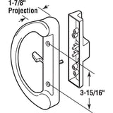 Prime-Line C 1225 Handleset, Aluminum, Painted
