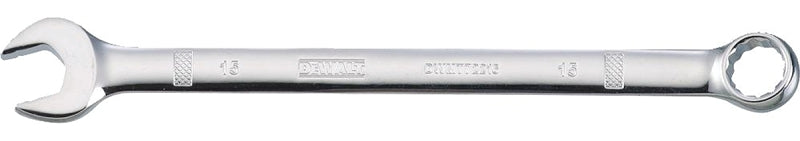 DEWALT DWMT72216OSP Combination Wrench, Metric, 15 mm Head, 7-7/8 in L, 12-Point, Steel, Chrome-Plated