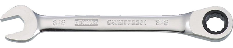 DEWALT DWMT72291OSP Combination Wrench, SAE, 3/8 in Head, 5-5/32 in L, 12-Point, Chrome, Comfort-Grip Handle