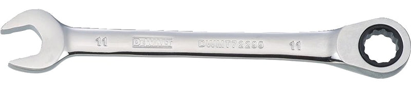 DEWALT DWMT72299OSP Combination Wrench, Metric, 11 mm Head, 5-25/32 in L, 12-Point, Steel, Chrome-Plated