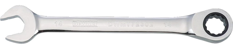 DEWALT DWMT72302OSP Combination Wrench, Metric, 14 mm Head, 7-5/32 in L, 12-Point, Chrome, Comfort-Grip Handle