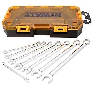 DEWALT DWMT73809 Wrench Set, 8-Piece, Polished Chrome, Specifications: SAE Measurement