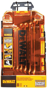 DEWALT DWMT73810 Combination Wrench Set, 8-Piece, Steel, Polished Chrome, Specifications: Metric Measurement