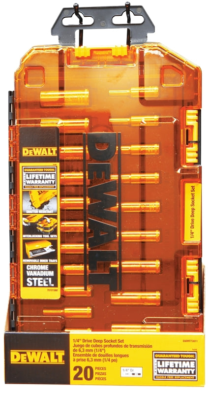 DEWALT DWMT73811 Socket Set, Chrome