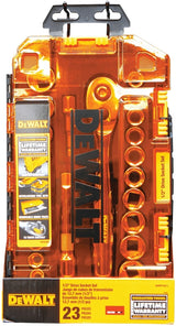 DEWALT DWMT73813 Series Socket Set, Chrome, Includes: (1) 1/2 in Drive 5 in Extension