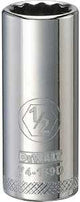 DEWALT DWMT74139OSP Drive Hand Socket, 1/2 in Socket, 3/8 in Drive, 12-Point, Steel, Polished Chrome Vanadium