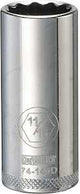 DEWALT DWMT74140OSP Drive Hand Socket, 11/16 in Socket, 3/8 in Drive, 12-Point, Steel, Polished Chrome Vanadium