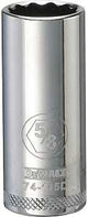 DEWALT DWMT74145OSP Drive Hand Socket, 5/8 in Socket, 3/8 in Drive, 12-Point, Steel, Polished Chrome Vanadium