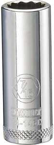 DEWALT DWMT74146OSP Drive Hand Socket, 7/16 in Socket, 3/8 in Drive, 12-Point, Steel, Polished Chrome Vanadium