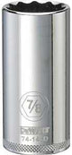 DEWALT DWMT74147OSP Drive Hand Socket, 7/8 in Socket, 3/8 in Drive, 12-Point, Steel, Polished Chrome Vanadium