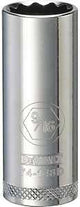 DEWALT DWMT74148OSP Drive Hand Socket, 9/16 in Socket, 3/8 in Drive, 12-Point, Steel, Polished Chrome Vanadium