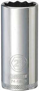 DEWALT DWMT74189OSP Drive Hand Socket, 21 mm Socket, 3/8 in Drive, 12-Point, Steel, Polished Chrome Vanadium