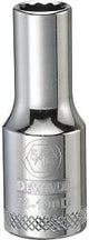 DEWALT DWMT74190OSP Drive Hand Socket, 5/16 in Socket, 3/8 in Drive, 12-Point, Steel, Polished Chrome Vanadium