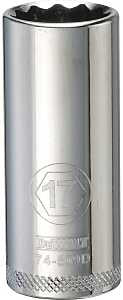 DEWALT DWMT74509OSP Drive Hand Socket, 17 mm Socket, 3/8 in Drive, 12-Point, Steel, Polished Chrome Vanadium