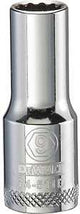DEWALT DWMT74511OSP Drive Hand Socket, 9 mm Socket, 3/8 in Drive, 12-Point, Steel, Polished Chrome Vanadium