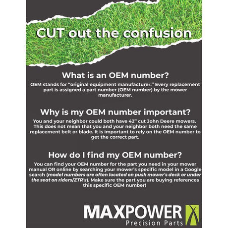 MaxPower 46 in. Standard Mower Blade Set For Riding Mowers 2 pk