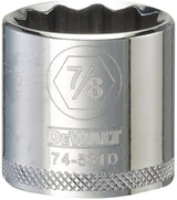 DEWALT DWMT74531OSP Drive Hand Socket, 7/8 in Socket, 3/8 in Drive, 12-Point, Steel, Polished Chrome Vanadium