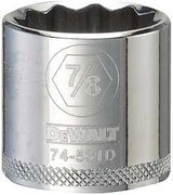 DEWALT DWMT74531OSP Drive Hand Socket, 7/8 in Socket, 3/8 in Drive, 12-Point, Steel, Polished Chrome Vanadium