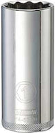 DEWALT DWMT74535OSP Drive Socket, 1 in Socket, Deep Socket, 3-1/8 in OAL, 1/2 in Drive, 12-Point, Vanadium Steel