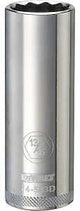 DEWALT DWMT74543OSP Drive Socket, 13/16 in Socket, Deep Socket, 3-1/8 in OAL, 1/2 in Drive, 12-Point, Vanadium Steel