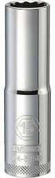 DEWALT DWMT74545OSP Drive Socket, 15 mm Socket, Deep Socket, 3-1/8 in OAL, 1/2 in Drive, 12-Point, Vanadium Steel
