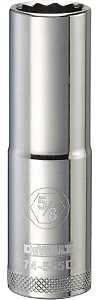 DEWALT DWMT74555OSP Drive Hand Socket, 5/8 in Socket, 1/2 in Drive, 12-Point, Steel, Polished Chrome Vanadium